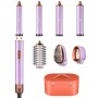 7-in-1 Negative ion Hair Dryer, air Styler Set, Coanda Effect auto Curling Iron, straightening Smoothing Brush, Constant Temperature no Heat Damage, with Premium Leather Storage case